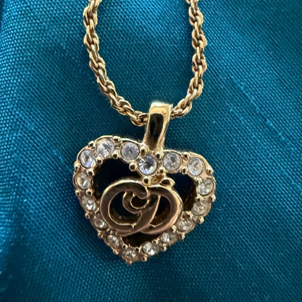 Christian Dior Heart Pendant Necklace | Pre-loved